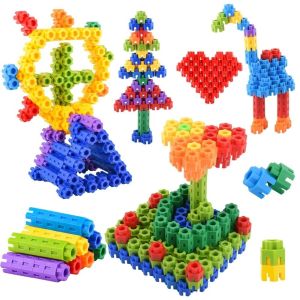 LMS70 Assembling Building Blocks Splicing Colorful Large Particle Building Blocks Learning Creative Hexagonal Building Blocks Boys and Girls