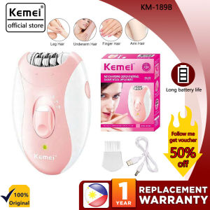 Kemei Women Epilator KM-189B Razor Electric Hair Removal Facial Body Lady Bikini Legs Arms Armpit Hair Remover Underarms
