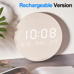 LED Digital Wall Clock Temperature Date Time Display Mute Creative Clock for Living Room Bedroom Nordic Style Hanging ClockFast shipping