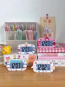 Kuromi Student Alarm Clock Dormitory ins Clock High-value Multi-functional Durable Desktop Learning Dedicated Timer学生闹钟宿舍时钟高价值多功能耐用桌面学习专用定时器