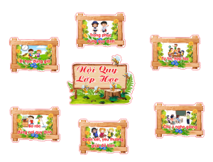 Trang trí lớp: NỘI QUY LỚP HỌC  decan bóc dán đã cắt viền sẵn trang trí lớp giá siêu rẻ