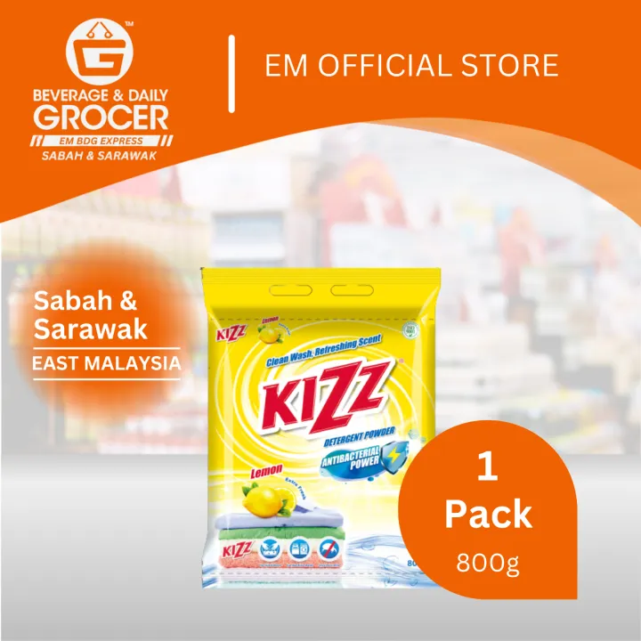 Kizz Detergent Powder (Lemon) 1x800g | Lazada