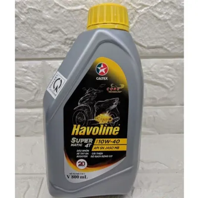 Nhớt Caltex Havoline 10W40 Xe tay Ga - dầu Chính Hãng 800 ML