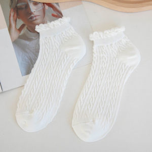 Zaman Now - Kaos Kaki 3D Motif Rajut Wanita / Kaos Kaki Pendek Import / Bubble Knitted Anak Socks / Kaos Kaki Semata Kaki