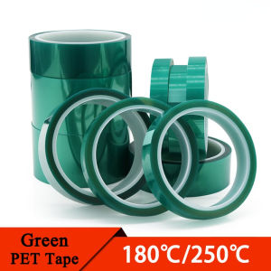 5-100mm Wide 33 meters/roll Green PET 0.06 mm Thinkness Film Tape High Temperature Heat Resistant PCB Solder SMT Plating Shield Insulation Protection