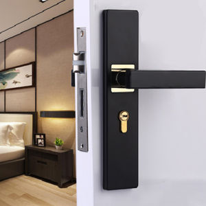 Kunci Pintu Tanggung Hitam Listst Handle Full Set Silinder
