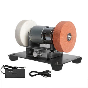 Máy mài hai đá mini 100W máy mài bàn điện mài thô và đánh bóng tinh động cơ mài đa năng sửa chữa dụng cụ