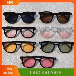 HB Fashion Sunglasses For Women Black Frame Powder Blusher Glasses Makeup Free Self Beautification Square Large Frame