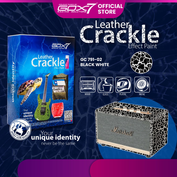 Leather Crackle Effect Spray Paint (Black White)Suitable for