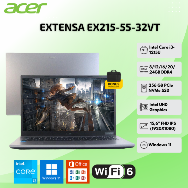 Laptop Acer Extensa Ex Vt Intel Core I U Gb Ssd Gb M Nvme Intel Uhd Graphics