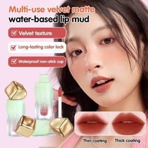 💕Multi-Use Velvet💕Matte Water-Based Lip Mud Misty Lip Mud Lipstick Non-Stick Mirror Lip Glaze唇泥