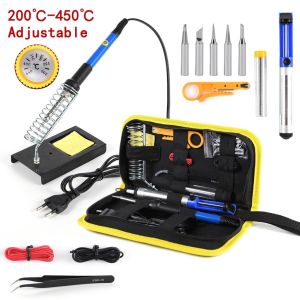SATU SET PAKET LENGKAP SOLDER 60 Watt Digital Electric Soldering Iron Kit Set Temperature Adjustable 220v Solder Listrik Murah Paket Penyedot Penghisap Timah Set Kit ini dapat digunakan untuk memperbaiki berbagai barang elektronik