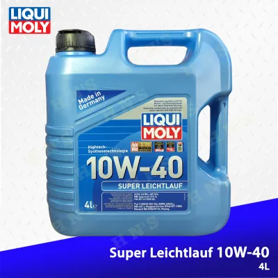 Liqui Moly 10W-40 Super Leichtlauf Engine Oil 4L and 1L Containers