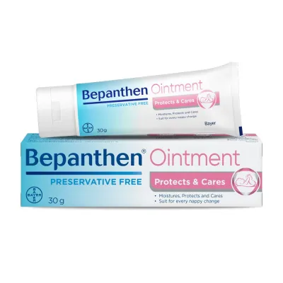 Bepanthen Ointment บีแพนเธน ออยเมนท์ ขนาด 30 กรัม [1 หลอด] ปกป้องดูแลผิวจากผื่นผ้าอ้อม.