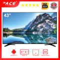 ACE 43" Smart Google TV (Android 14, Netflix, Youtube, Chromecast) w/FREE WALL BRACKET. 