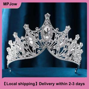 【Local shipping】 Exquisite Dazzling Baroque Wedding Headband Bridal Crowns Tiaras Hair Jewelry Accessories Women Rhinestone Headwear