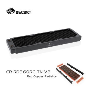 Bykski 30mm Thick Copper Single Row of Radiator Computer Water Cooling Liquid Heat Exchanger Use for 12cm Fans 120/240/360/480MM White Black CR-RD360RC-TN-V2