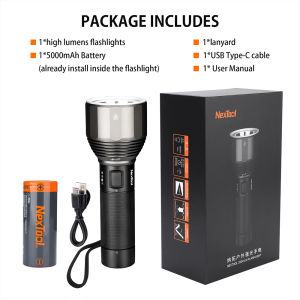 Nextool Flashlight IPX7 Type C 2000lm 380m XPH50.2 USB Torchlight Super Bright Camping Waterproof Torch Light