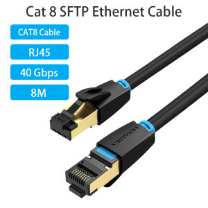 Vention Cat8 Ethernet Cable 2000MHz STTP 40Gbps Super Speed RJ45 Network Cable Gold Plated Connector For Router Internet PC Laptop PS3 PS4 XBox CAT 8 Lan Cable