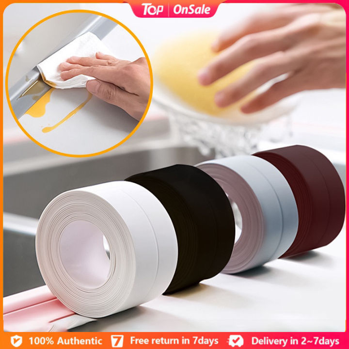Kitchen And Bathroom Corner Mildew Waterproof tape Sink Bath Seal strip 3.2M*3.8Cm | Lazada PH