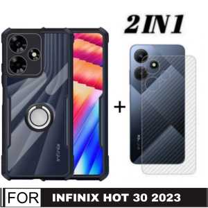 PROMO PAKET 2 IN 1 CASE INFINIX SMART 8 2023 / ZERO 5G 2023 / HOT 30 / SMART 7 / HOT 30I / HOT 20 5G / HOT 12 PRO/NFC 2022 Ultra Slim Shockproof Transparent Premium Softcase Anti Fall CINCIN RINKG