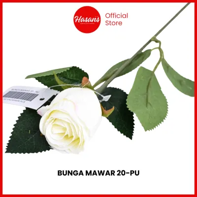 Hasans - Bunga Mawar Artificial / Bunga Mawar Palsu / Bunga Mawar Plastik / Bunga Hias Dekorasi / New Bunga Mawar 20 - 1 Pcs