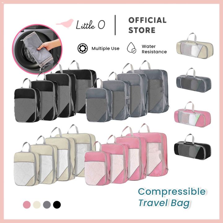 5in1 Compressible Tas Travel Organizer Luggage Bag Set Kantong