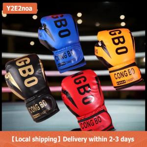 【Local shipping】 Kids 6oz Professional Boxing Training Sparring Gloves PU Leather Kids Breathable Muay Thai Punching Karate Training Gloves