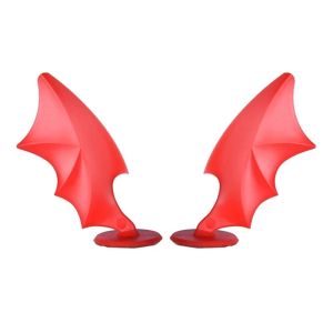 RJZ28 1pair ซิลิโคนทำจากซิลิโคน หมวกยางรูปแตร รูปทรงปีก เย็นเย็น ของตกแต่งหมวกกันน็อคมอเตอร์ไซค์ น่ารักน่ารักๆ แฟชั่นสำหรับผู้หญิง แตรหมวกกันน็อคมอเตอร์ไซค์ มอเตอร์ไซด์