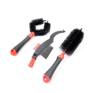 COUPLECOL 3Pcs Giặt nhanh Bộ dụng cụ vệ sinh xích Dễ sử dụng. Đa chức năng Bộ dụng cụ vệ sinh xe đạp Bền bỉ Di động Máy chà dây chuyền Xe máy