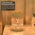 Ceramic Wax Melt Warmer,Candle Wax Warmer Night Light,2-in-1 Electric Wax Melter and Fragrance Warmer for Scented Candle Wax Burner Home Office Decor Mothers Day Birthday Gifts for Women(dot). 