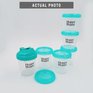 Huppy Buppy Breastmilk Storage Cup Multi-Purpose Baby Food Bottles 6 Cups
