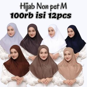 100RB ISI 12PCS Zaida Hijab Instan Hamidah Malay Jilbab Bergo Non Pet Kerudung Bergo Jersey Daily