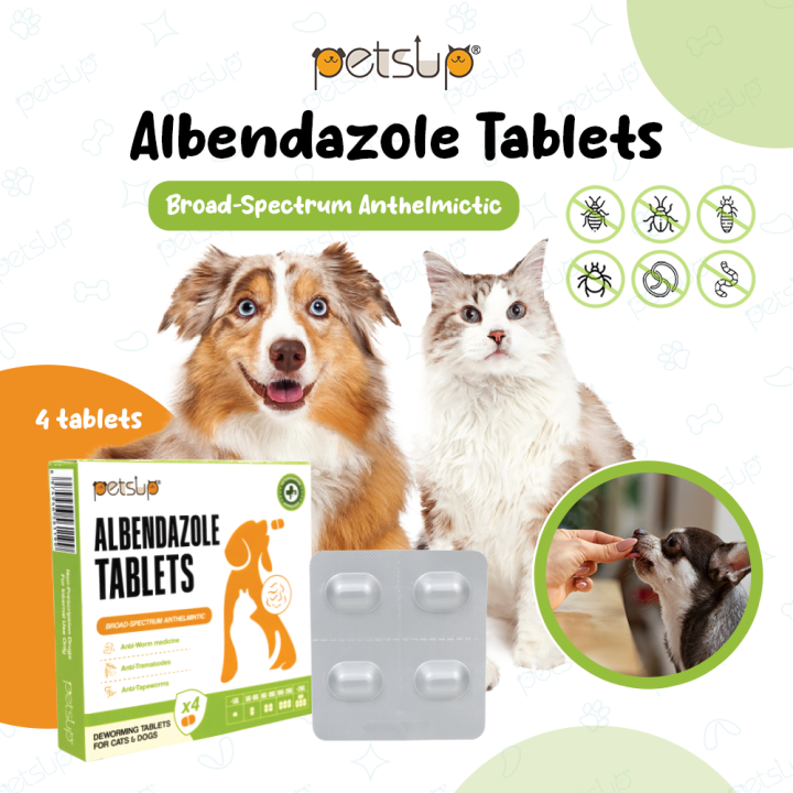 Petsup Pet Derworming Tablet Cat Dog Albendazole Tablets Remove
