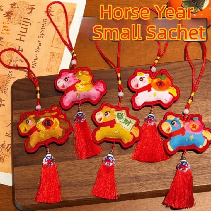 OOC Tassel New Year Horse Pendant Chinese Style Zodiac Mascot Pony ...