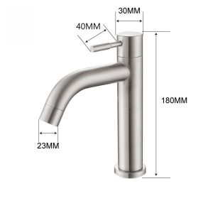 【BUY 1 TAKE1】304 Stainless Steel Lavatory Faucet Cold Tap with Durable Construction and Water-Saving Design Basin Faucet