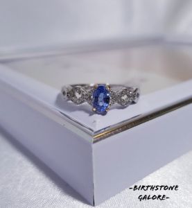 Natural Sapphire Birthstone S925 adjustable ring/cincin sapphire/S925 silver ring/Gemstone/September birthstone/blue sapphire