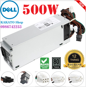 Nguồn Máy Tính Dell Platinum 500W 24Pin 100-240VAC - Tương Thích XPS 8940 Optiplex 7090/7080 - Bảo Hành 12 Tháng