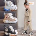 Sepatu Sneakers Anak Cewek Cowok Zipper Star Hitam Krem Putih (622). 