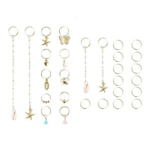 28PCS Hair Braid Accessories Metal Hair Charm Hair Suitable for Women and Girls Festival Hairstyle Decoration