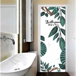 Stiker Pintu Kamar Mandi Stiker Toilet Kamar Mandi Cetak Sendiri ( COD ) FlyStarStore