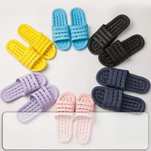 Bathroom Non-slip Flat Slippers Soft Bottom House Slipper Hollow Slippers for Men Women Hollow Out Quick Drying Slippers Soft and Comfortable Home Slippers