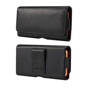 Genuine Leather Phone Waist Pouch Bag with Belt Loop Phone Holster for 18 Pro Max/17 Pro Max/16 Pro Max
