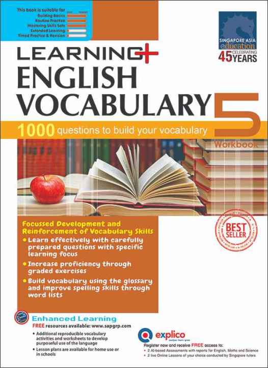 SAP_แบบฝึกหัดภาษาอังกฤษประถมศึกษาปีที่ 5 LEARNING+ ENGLISH VOCABULARY ...