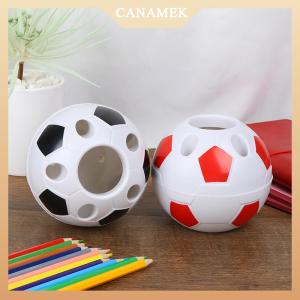 [CANAMEK] 1pc Soccer Ball Shaped Toothbrush Pen Pencil Holder Desktop Rack Student Gift