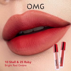 Paket Ombre Lipcream OMG Oh My Glam Lip Cream Matte Lip Tint Lipstik (2 pcs)