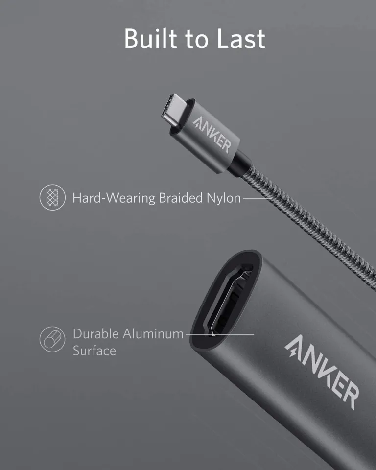 Anker 310 PowerExpand+ USB-C to 4K HDMI Adapter for MacBook, iPad Pro, Pixelbook, XPS, Galaxy and More (A8312)