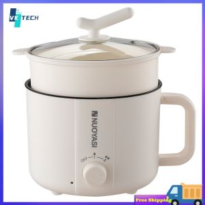[ VKTECH ] Electric Multi Cooker 1.8L with Non-Stick Inner Pot for Noodles Soup and Oatmeal Easy to Operate Kitchen Gadget