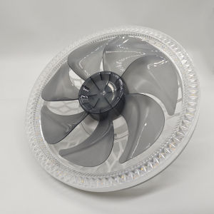 Ceiling Fan with LED Light and Remote Control for Living Room E27 Socket Fan Light Bulb Fan 50W Mini Ceiling Fan Modern Design 3 Color Light Silent 3 Speed Wind 5 Blades 2/4h Timer Symphony RGB16 colors