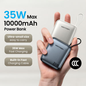 [CCC Certification]35w Super mini  10000mAh Built In Cable PD Super Fast Charging Digital Display For Phone